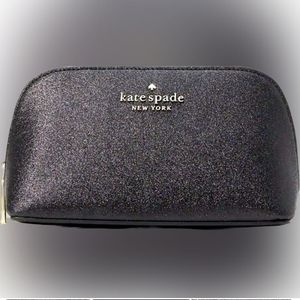 Kate Spade Tinsel Glitter Cosmetic Zip-Around Bag NWT